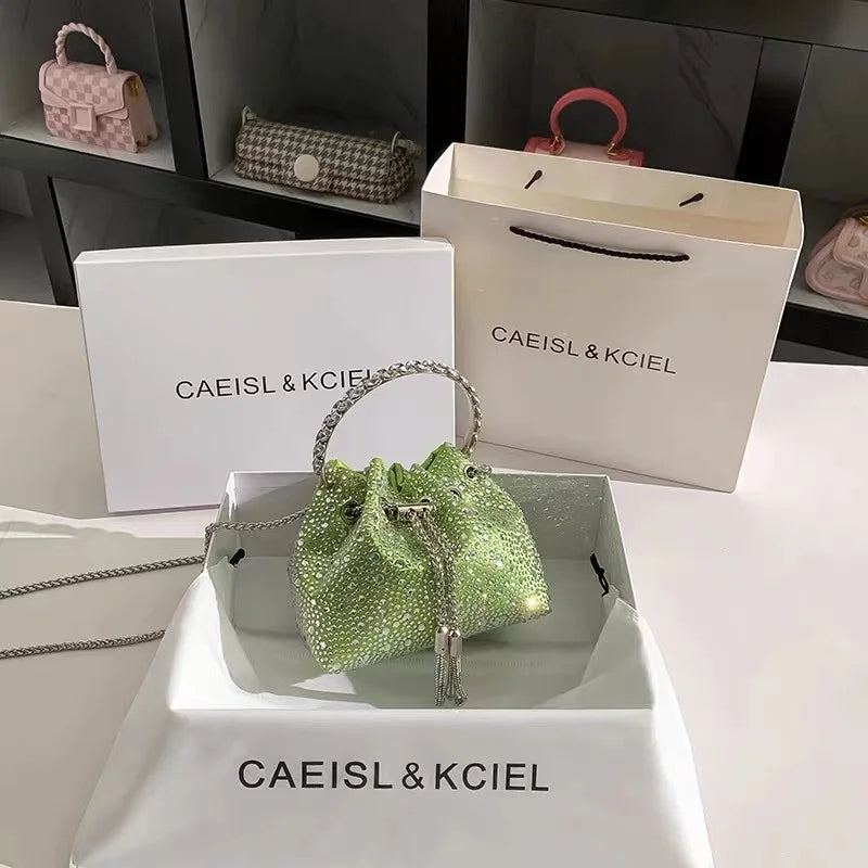 Sac de Soirée Luxe à Strass Cristal – Pochette Élégante Femme | Sac à Main Brillant pour Mariage, Soirée ou Cérémonie