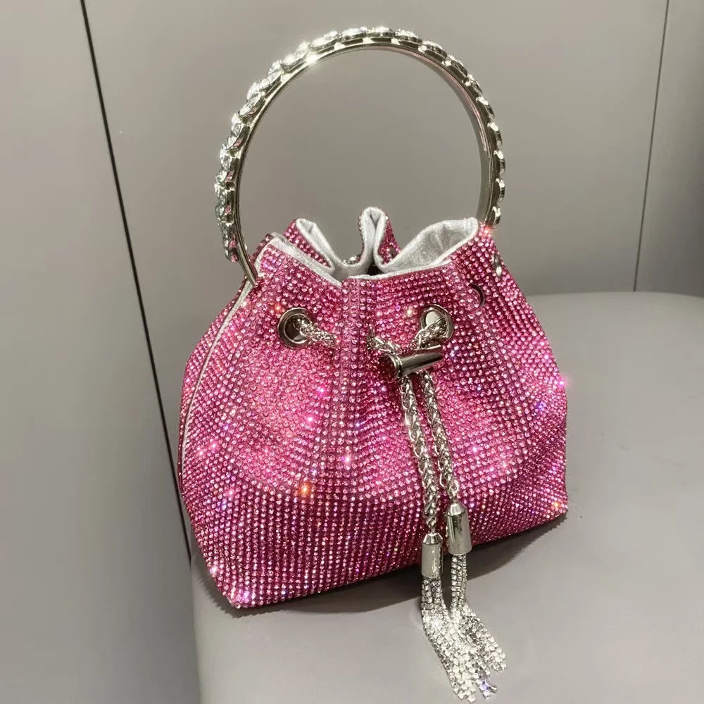 Sac de Soirée Luxe à Strass Cristal – Pochette Élégante Femme | Sac à Main Brillant pour Mariage, Soirée ou Cérémonie