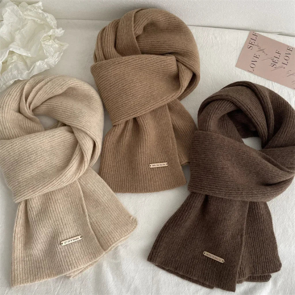 Écharpe Femme en Cachemire Mélangé – Grande Écharpe Chaude et Douce Hiver | Châle Épais Uni Style Élégant