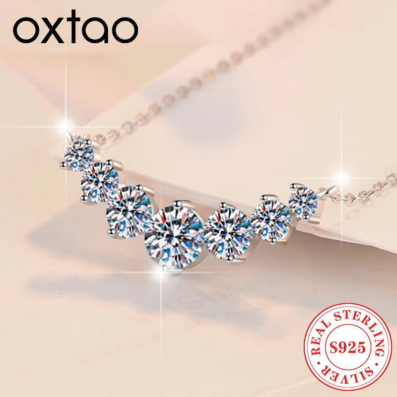 Collier U-Smile en Moissanite D VVS1 – Éclat Diamant, Argent Sterling 925, Luxe et Élégance Féminine