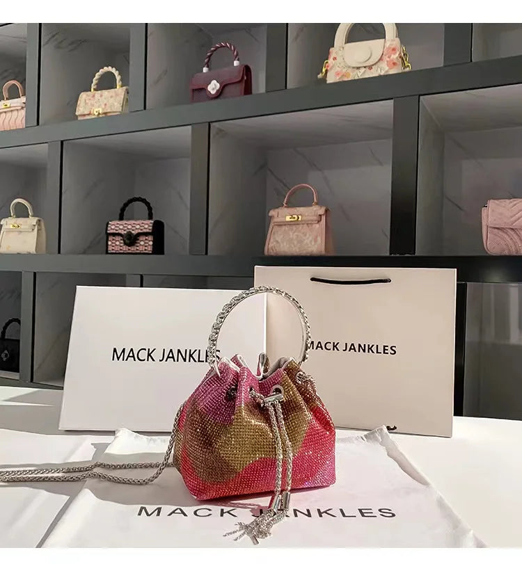 Sac de Soirée Luxe à Strass Cristal – Pochette Élégante Femme | Sac à Main Brillant pour Mariage, Soirée ou Cérémonie