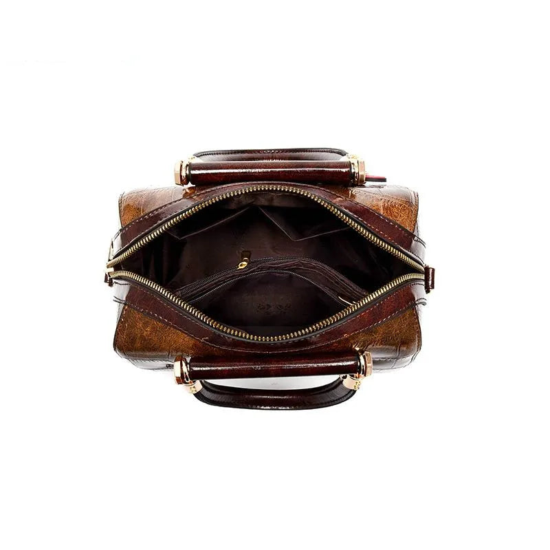 Sac à Main Élégant en Simili Cuir Premium – Style Crocodile Classique | Sac Porté Épaule ou Bandoulière Femme de Luxe