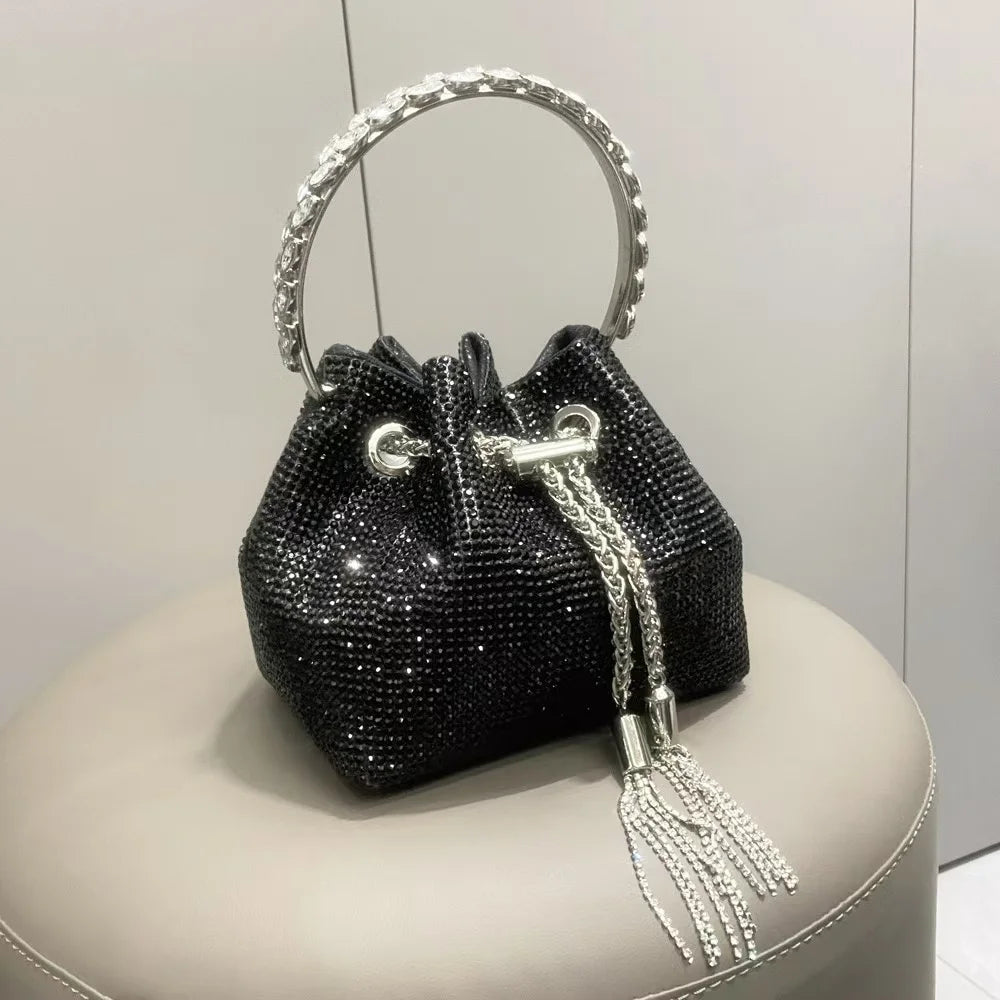 Sac de Soirée Luxe à Strass Cristal – Pochette Élégante Femme | Sac à Main Brillant pour Mariage, Soirée ou Cérémonie
