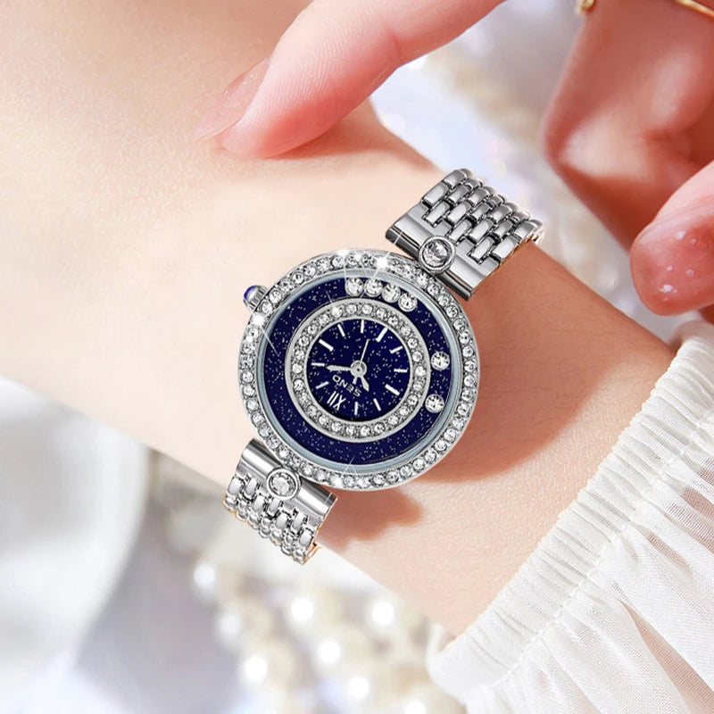 Montre Femme Élégante en Argent – Design Bracelet de Luxe en Acier Inoxydable | Mode & Raffinement au Quotidien