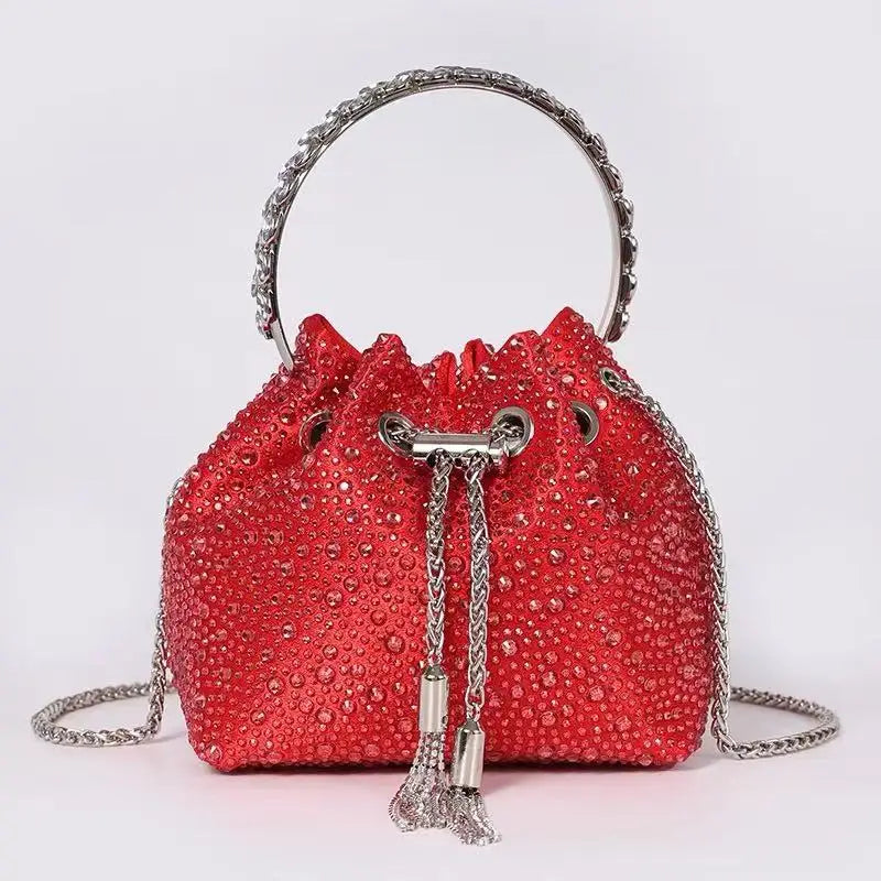 Sac de Soirée Luxe à Strass Cristal – Pochette Élégante Femme | Sac à Main Brillant pour Mariage, Soirée ou Cérémonie