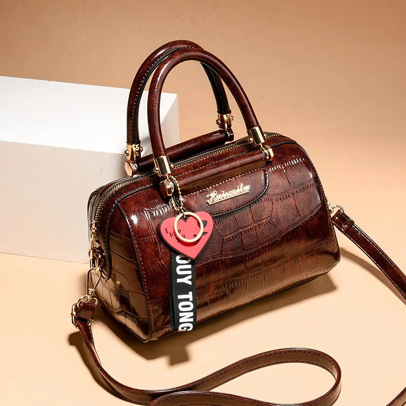 Sac à Main Élégant en Simili Cuir Premium – Style Crocodile Classique | Sac Porté Épaule ou Bandoulière Femme de Luxe