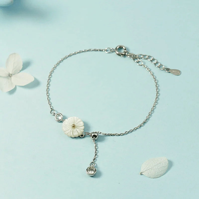 Bracelet de Cheville Femme en Argent 925 – Chaîne Éclatante avec Cristaux Zirconium | Bijou Élégant et Raffiné pour l’Été