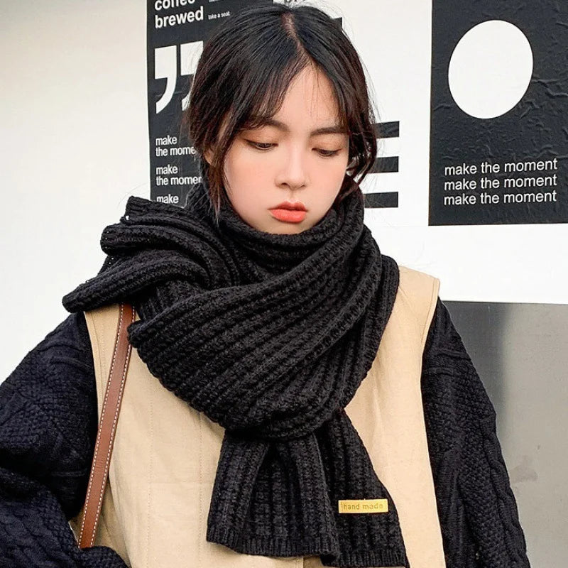 Écharpe Femme en Cachemire Mélangé – Grande Écharpe Chaude et Douce Hiver | Châle Épais Uni Style Élégant