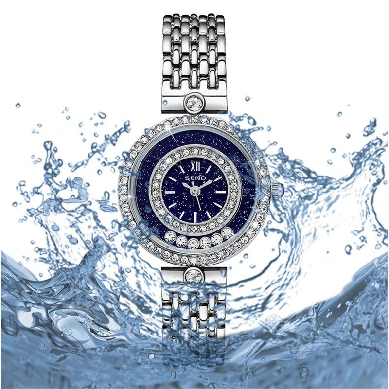 Montre Femme Élégante en Argent – Design Bracelet de Luxe en Acier Inoxydable | Mode & Raffinement au Quotidien