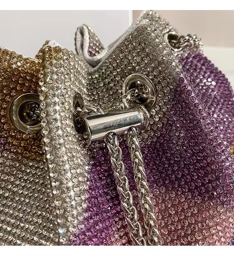 Sac de Soirée Luxe à Strass Cristal – Pochette Élégante Femme | Sac à Main Brillant pour Mariage, Soirée ou Cérémonie