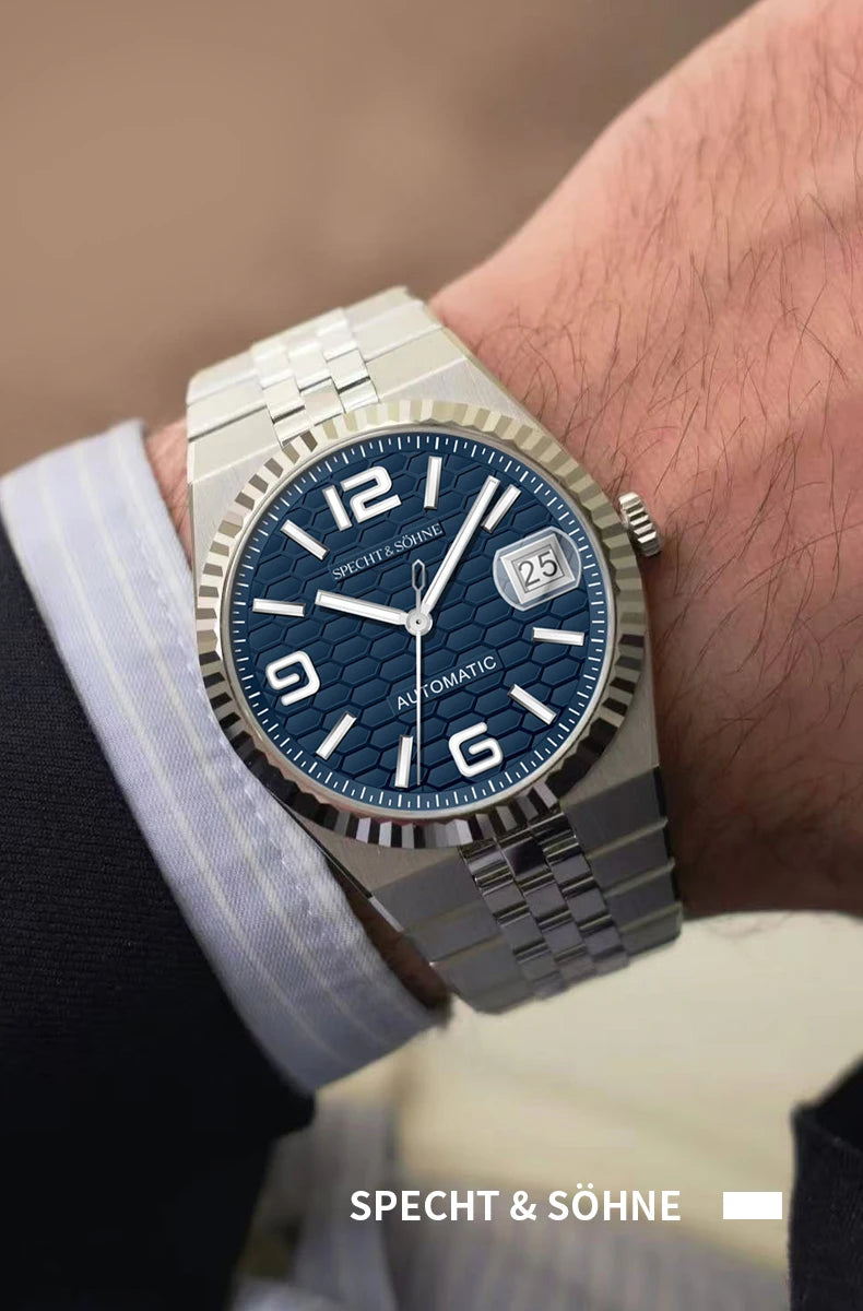 Montre Homme de Luxe Automatique – Acier Inoxydable & Verre Saphir | Étanche 50M, Design Élégant et Mécanisme Miyota