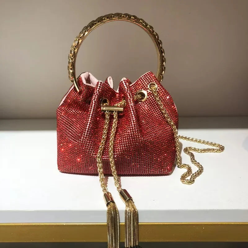 Sac de Soirée Luxe à Strass Cristal – Pochette Élégante Femme | Sac à Main Brillant pour Mariage, Soirée ou Cérémonie