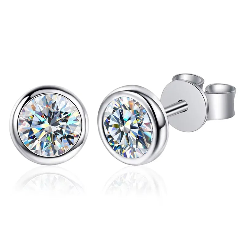Boucles d’Oreilles Élégance Moissanite 0.5ct – Argent 925 | Éclat Diamant & Raffinement Intemporel