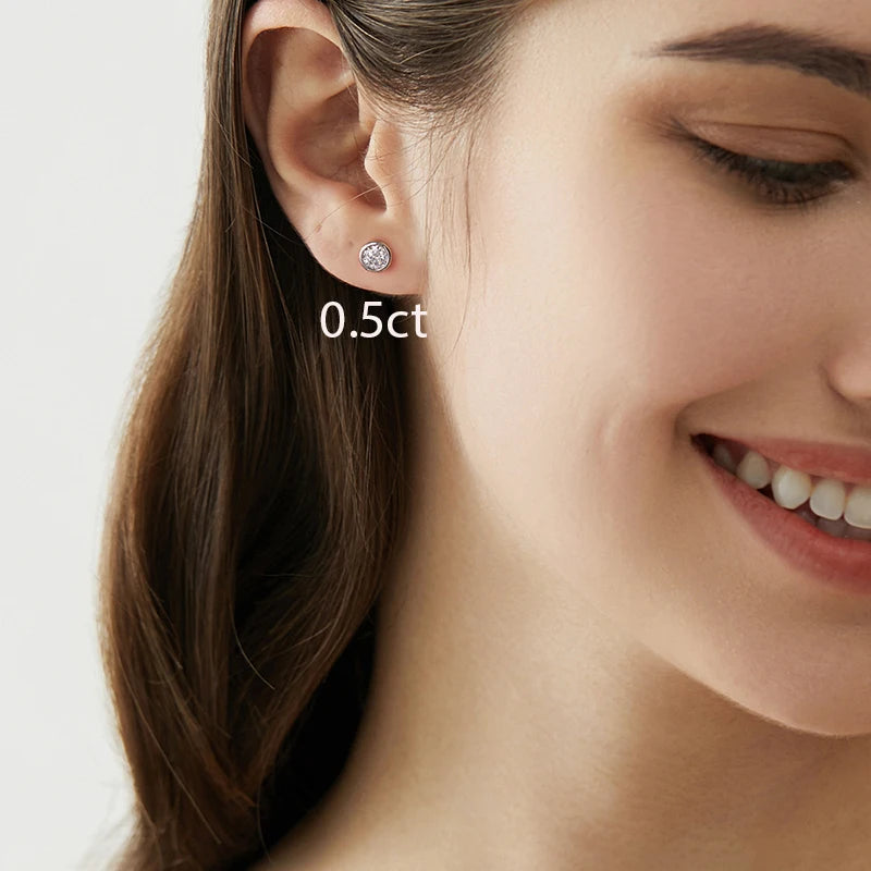 Boucles d’Oreilles Élégance Moissanite 0.5ct – Argent 925 | Éclat Diamant & Raffinement Intemporel