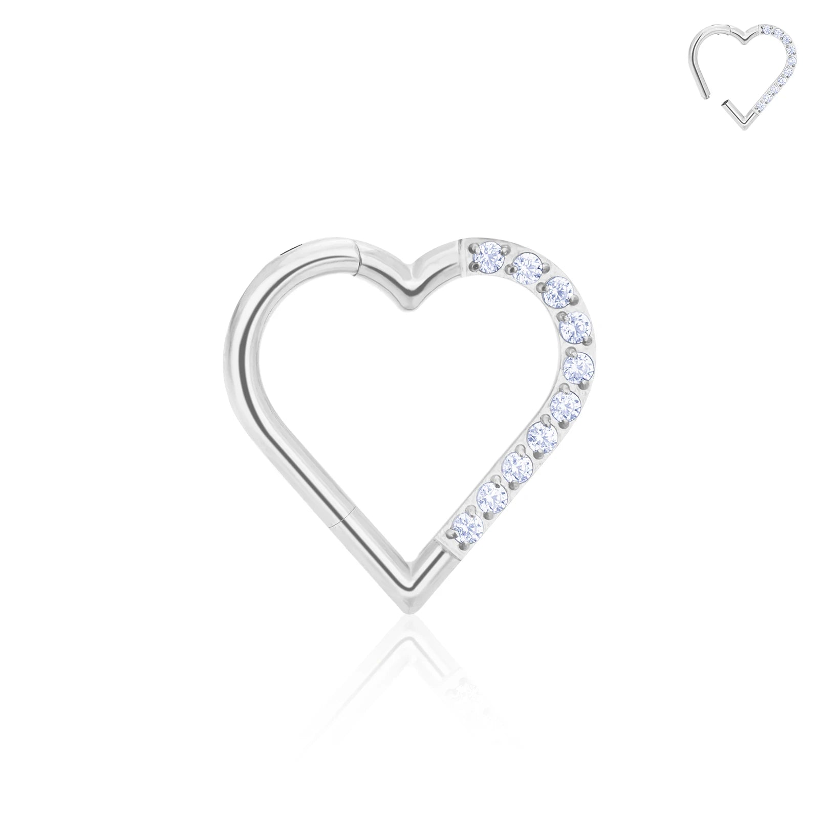Ensemble de Piercings en Titane – Anneaux Cœur & D-Shape pour Nez, Lèvre et Oreille | Élégance & Confort Haut de Gamme