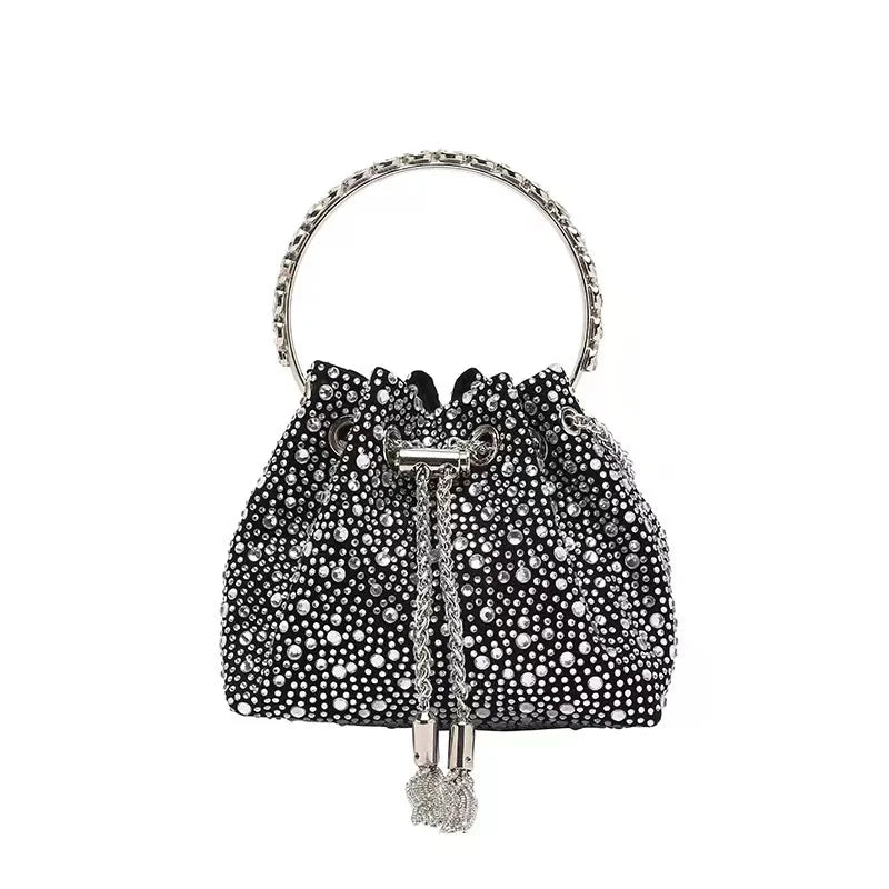 Sac de Soirée Luxe à Strass Cristal – Pochette Élégante Femme | Sac à Main Brillant pour Mariage, Soirée ou Cérémonie