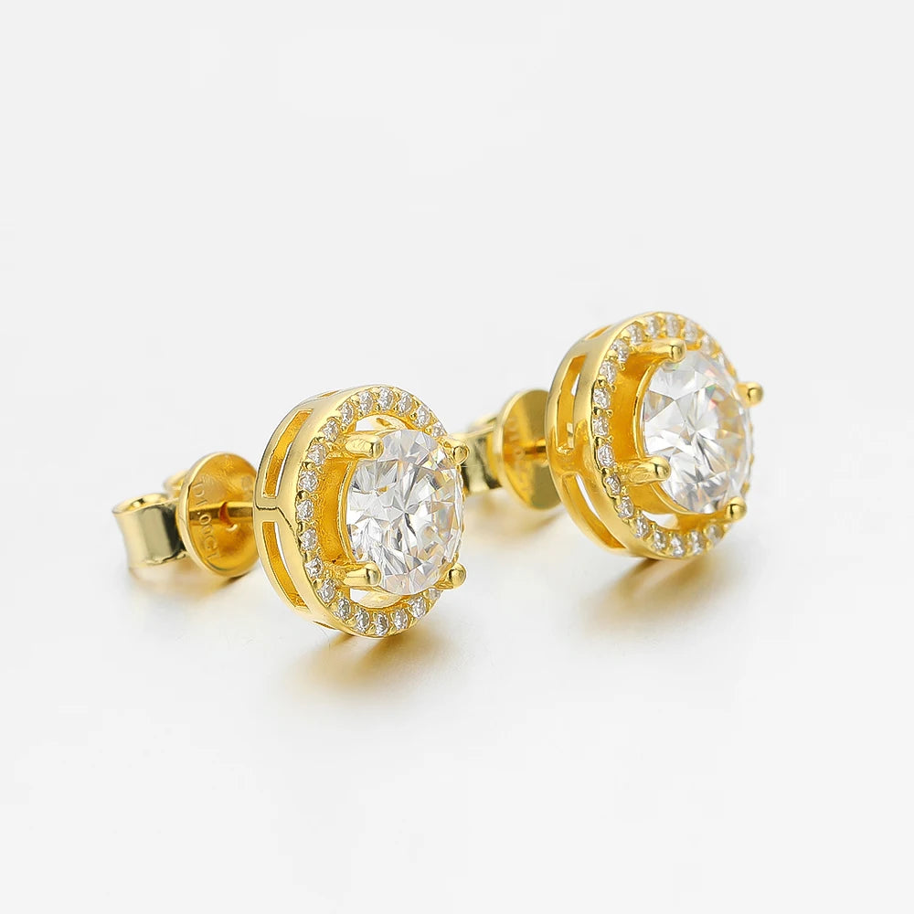 Boucles d’Oreilles Moissanite 2CT en Argent 925 – Éclat Diamant & Élégance Intemporelle | Bijoux de Luxe pour Femme