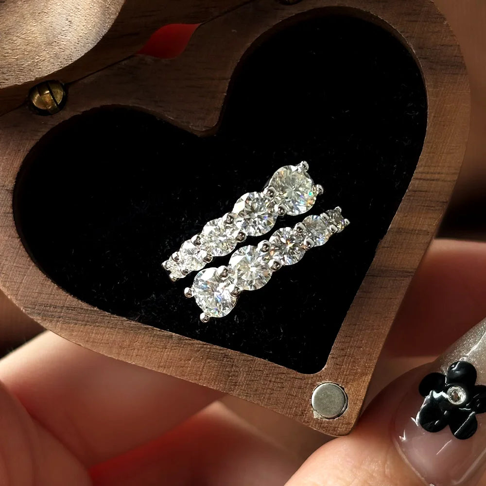 Bague Ouverte en Argent 925 avec Pierre Moissanite – Design Raffiné & Ajustable | Élégance et Éclat Intemporel pour Femme
