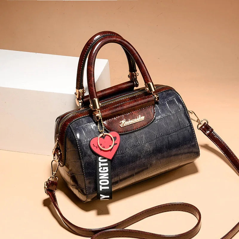Sac à Main Élégant en Simili Cuir Premium – Style Crocodile Classique | Sac Porté Épaule ou Bandoulière Femme de Luxe