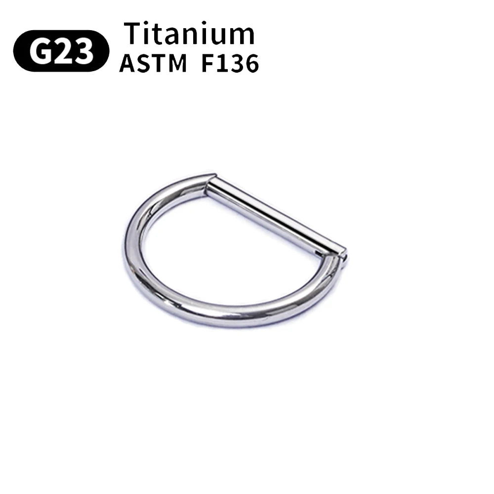 Ensemble de Piercings en Titane – Anneaux Cœur & D-Shape pour Nez, Lèvre et Oreille | Élégance & Confort Haut de Gamme