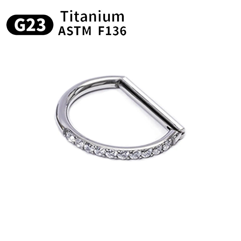 Ensemble de Piercings en Titane – Anneaux Cœur & D-Shape pour Nez, Lèvre et Oreille | Élégance & Confort Haut de Gamme