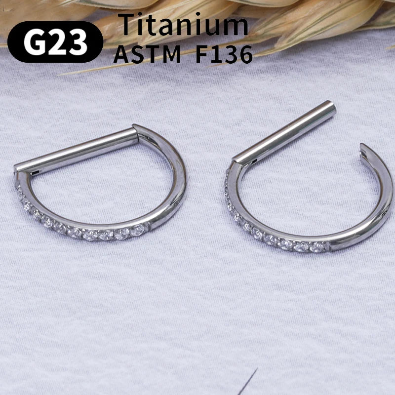 Ensemble de Piercings en Titane – Anneaux Cœur & D-Shape pour Nez, Lèvre et Oreille | Élégance & Confort Haut de Gamme