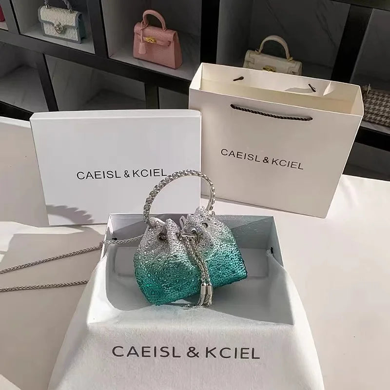 Sac de Soirée Luxe à Strass Cristal – Pochette Élégante Femme | Sac à Main Brillant pour Mariage, Soirée ou Cérémonie