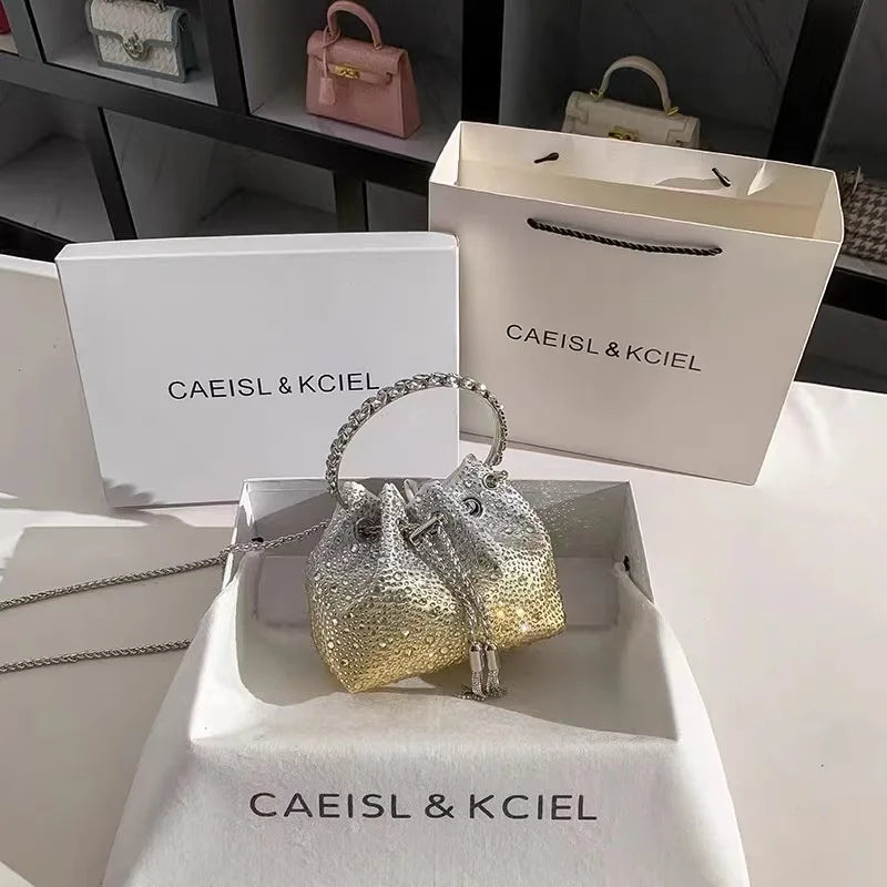 Sac de Soirée Luxe à Strass Cristal – Pochette Élégante Femme | Sac à Main Brillant pour Mariage, Soirée ou Cérémonie