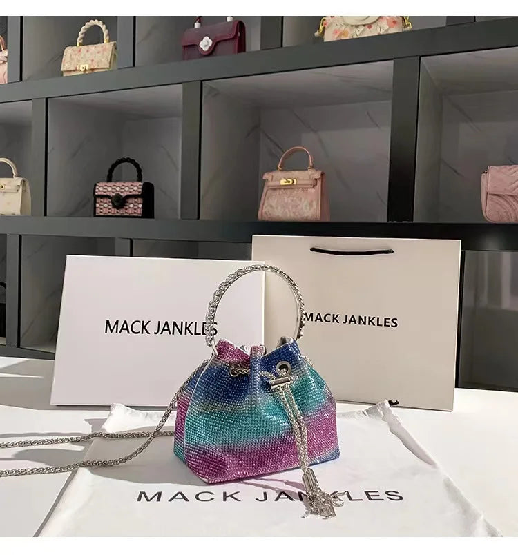 Sac de Soirée Luxe à Strass Cristal – Pochette Élégante Femme | Sac à Main Brillant pour Mariage, Soirée ou Cérémonie