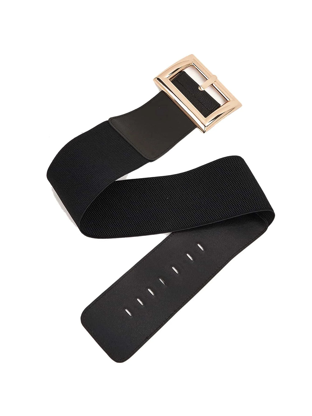 Ceinture Large Femme Élastique avec Boucle Carrée – Accessoire Chic pour Robes, Manteaux & Tenues Élégantes