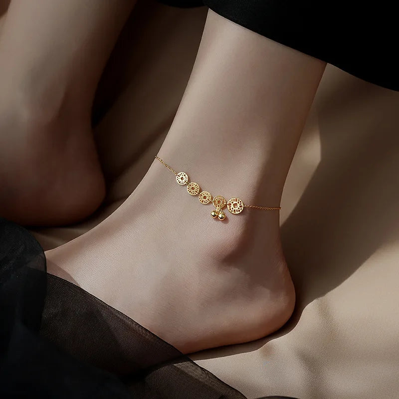 Bracelet de Cheville Femme en Argent 925 – Chaîne Éclatante avec Cristaux Zirconium | Bijou Élégant et Raffiné pour l’Été