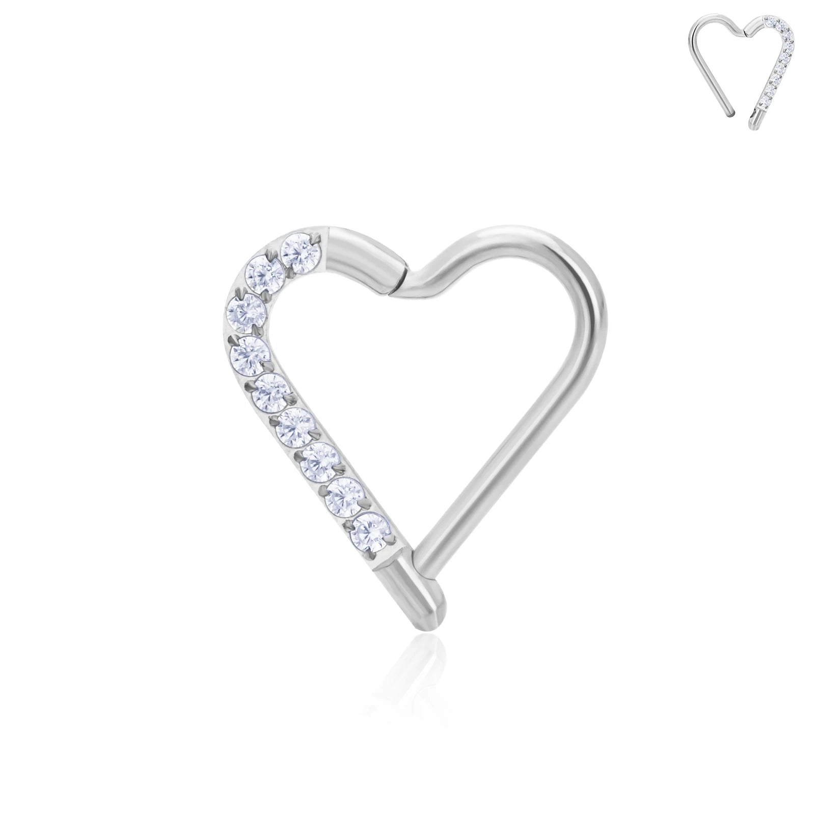 Ensemble de Piercings en Titane – Anneaux Cœur & D-Shape pour Nez, Lèvre et Oreille | Élégance & Confort Haut de Gamme