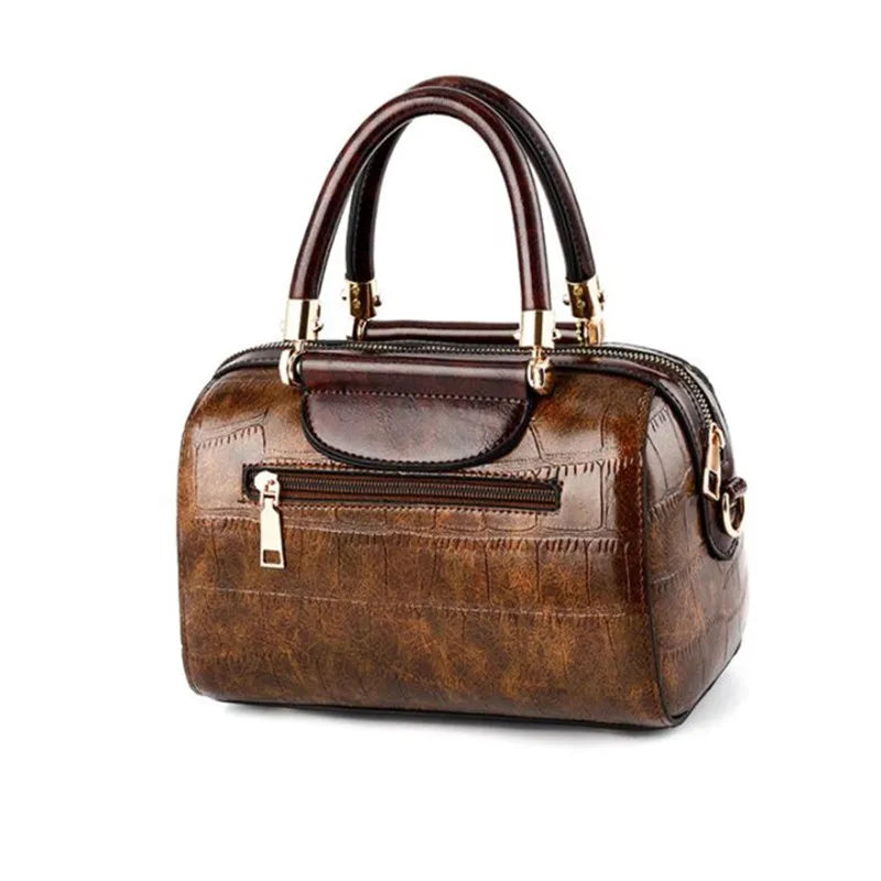 Sac à Main Élégant en Simili Cuir Premium – Style Crocodile Classique | Sac Porté Épaule ou Bandoulière Femme de Luxe