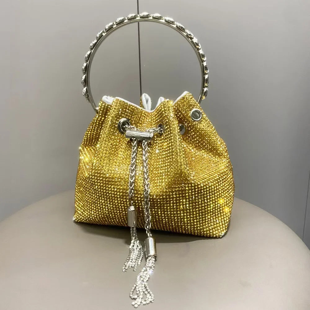 Sac de Soirée Luxe à Strass Cristal – Pochette Élégante Femme | Sac à Main Brillant pour Mariage, Soirée ou Cérémonie
