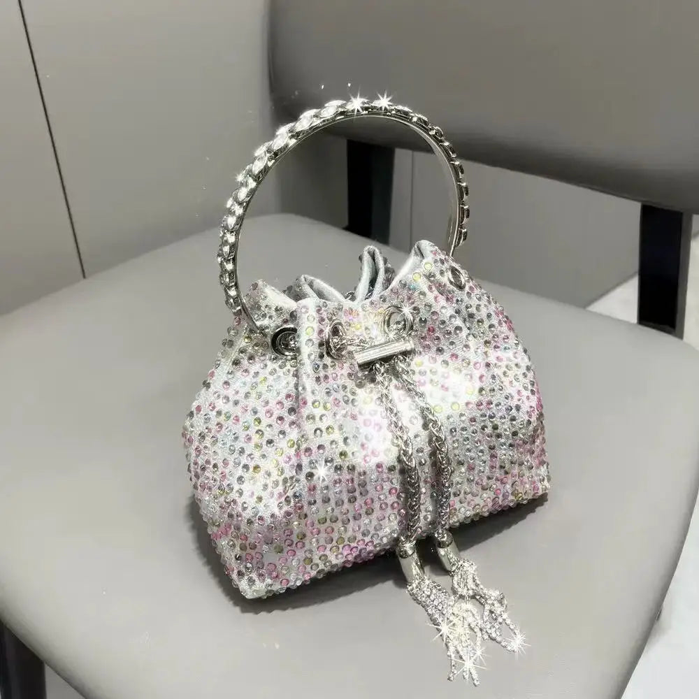 Sac de Soirée Luxe à Strass Cristal – Pochette Élégante Femme | Sac à Main Brillant pour Mariage, Soirée ou Cérémonie