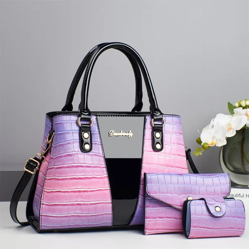 Ensemble de sacs à main de créateur – 3 pièces élégantes et pratiques pour femmes modernes.