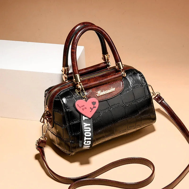 Sac à Main Élégant en Simili Cuir Premium – Style Crocodile Classique | Sac Porté Épaule ou Bandoulière Femme de Luxe