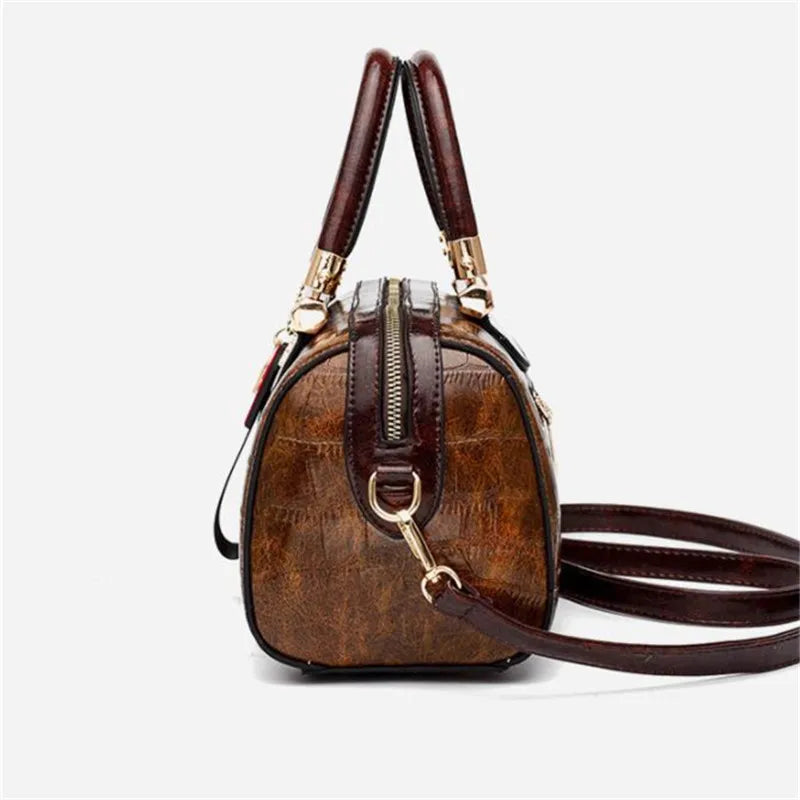 Sac à Main Élégant en Simili Cuir Premium – Style Crocodile Classique | Sac Porté Épaule ou Bandoulière Femme de Luxe