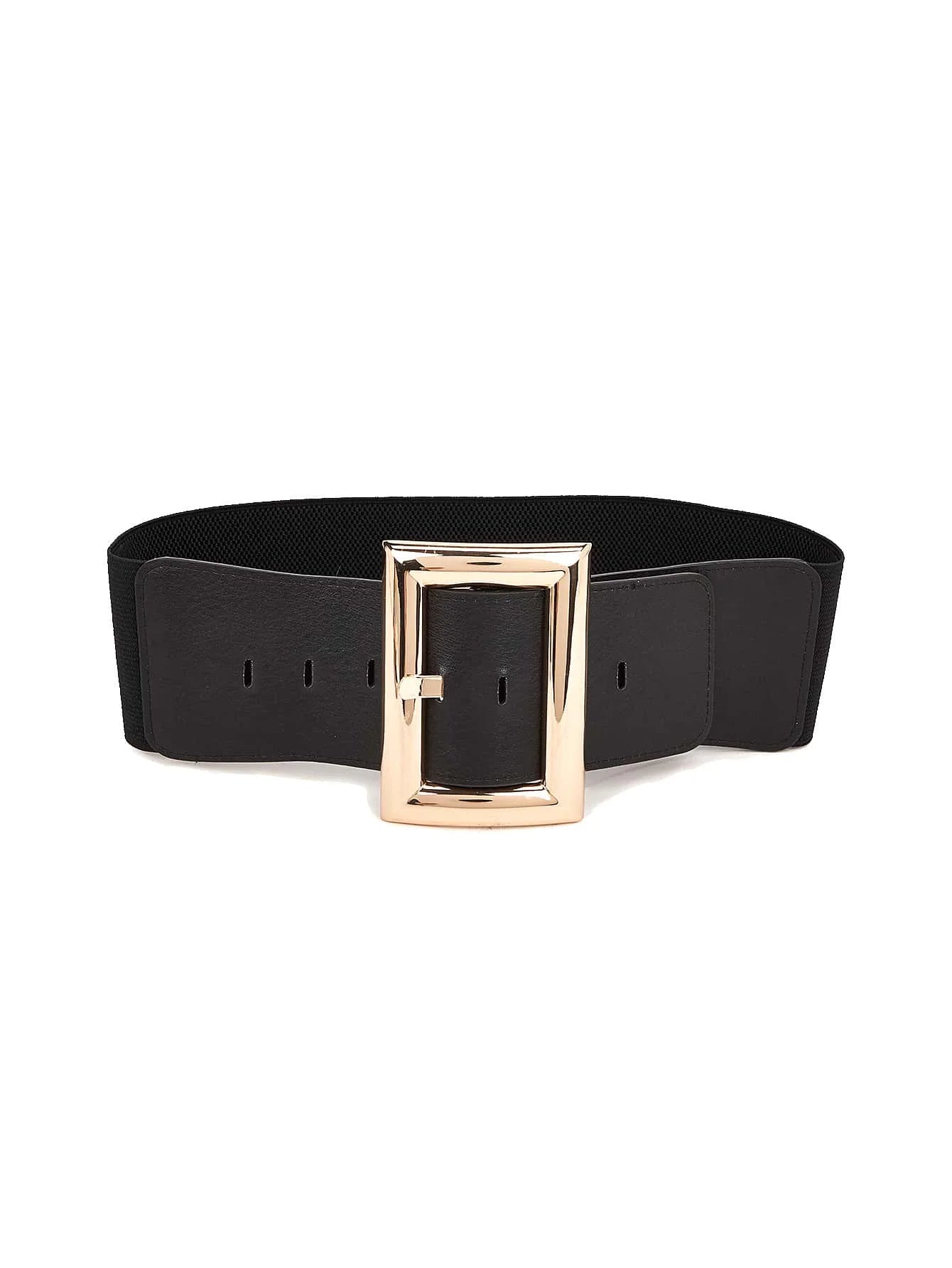 Ceinture Large Femme Élastique avec Boucle Carrée – Accessoire Chic pour Robes, Manteaux & Tenues Élégantes