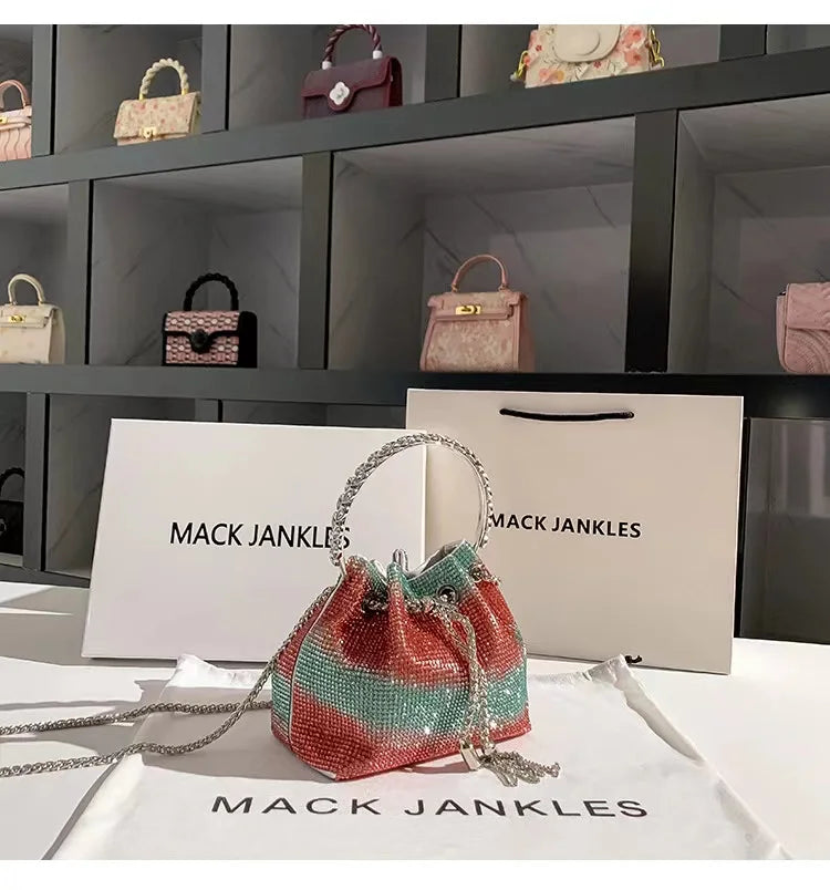 Sac de Soirée Luxe à Strass Cristal – Pochette Élégante Femme | Sac à Main Brillant pour Mariage, Soirée ou Cérémonie