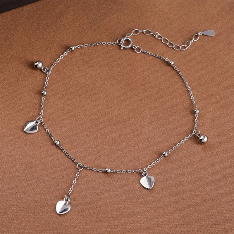 Bracelet de Cheville Femme en Argent 925 – Chaîne Éclatante avec Cristaux Zirconium | Bijou Élégant et Raffiné pour l’Été