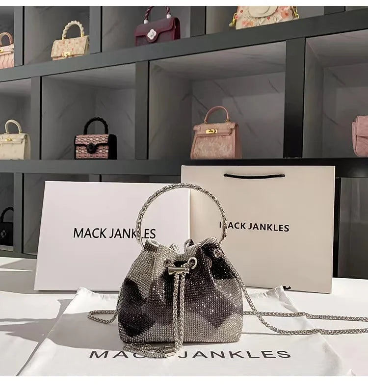 Sac de Soirée Luxe à Strass Cristal – Pochette Élégante Femme | Sac à Main Brillant pour Mariage, Soirée ou Cérémonie