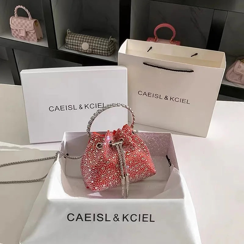 Sac de Soirée Luxe à Strass Cristal – Pochette Élégante Femme | Sac à Main Brillant pour Mariage, Soirée ou Cérémonie