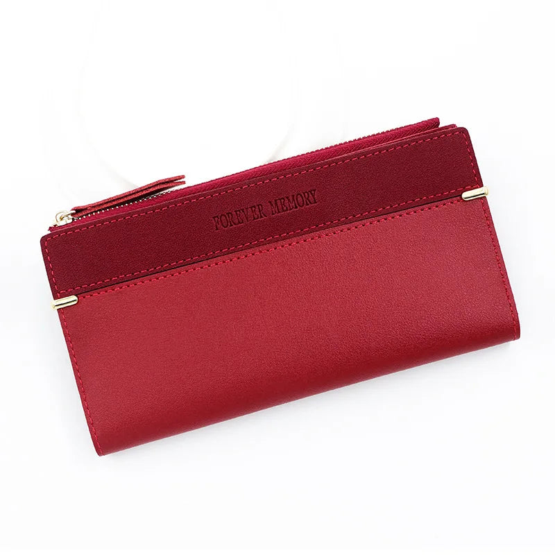 Portefeuille Long Femme Élégant – Cuir Doux, Multi-Rangements & Fermeture Sécurisée | Style Chic et Pratique
